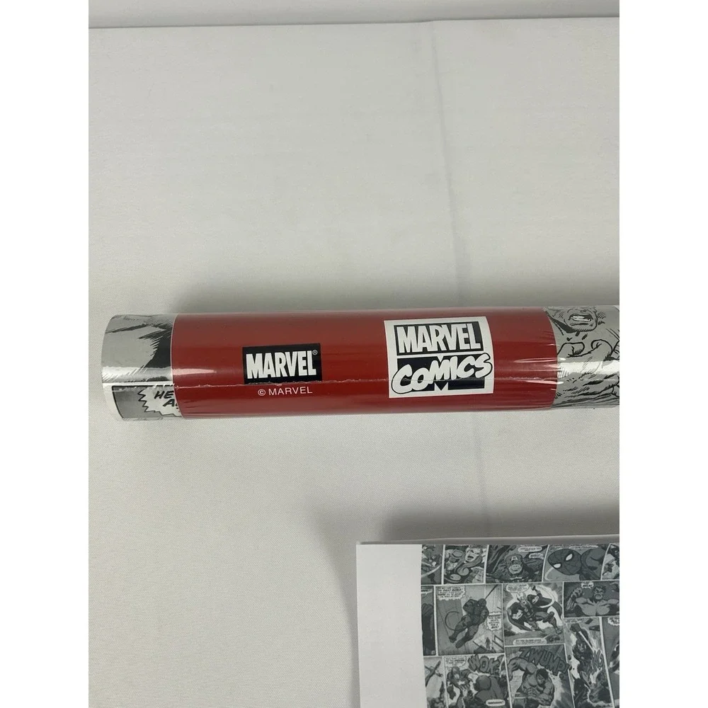 Marvel Action Heros Comic Strip Wallpaper 159502 Black and White 11Yds x 21